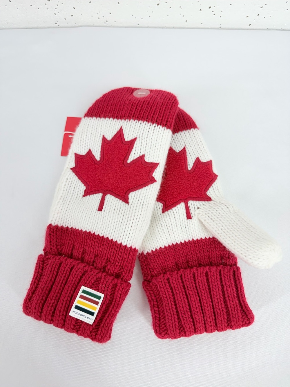 Hudson Bay Large / XL Canada Canadian Maple Leaf Olympics Lined Mittens New